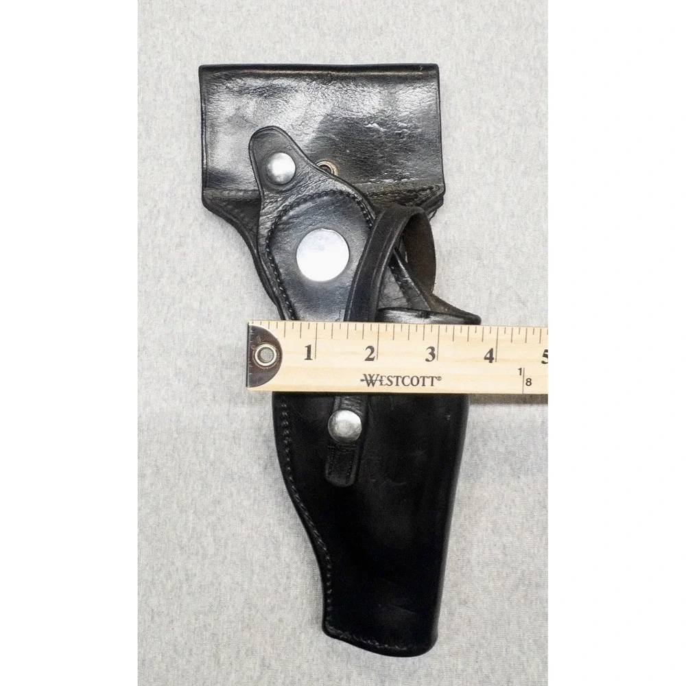 Vtg Safety Speed Black Leather Holster #41 Outdoors Utility Shooting Made In USA